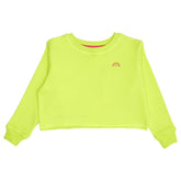RAINBOW EMBROIDERED NEON CROPPED SWEATSHIRT - TEREZ