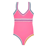 RAINBOW EMBROIDERED ONE PIECE SWIMSUIT (PREORDER) - PQ KIDS
