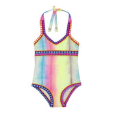 RAINBOW EMBROIDERY ONE PIECE SWIMSUIT - ONE PIECE SWIMSUIT