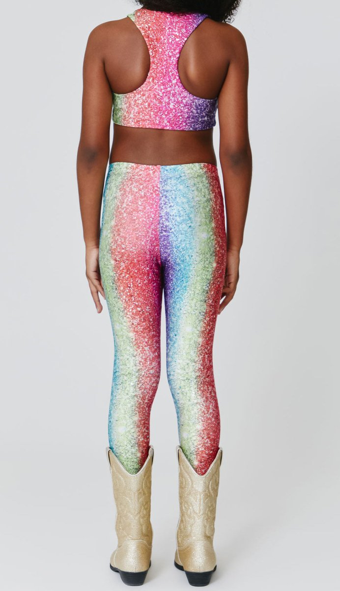 RAINBOW GLITTER LEGGINGS (PREORDER) - TEREZ