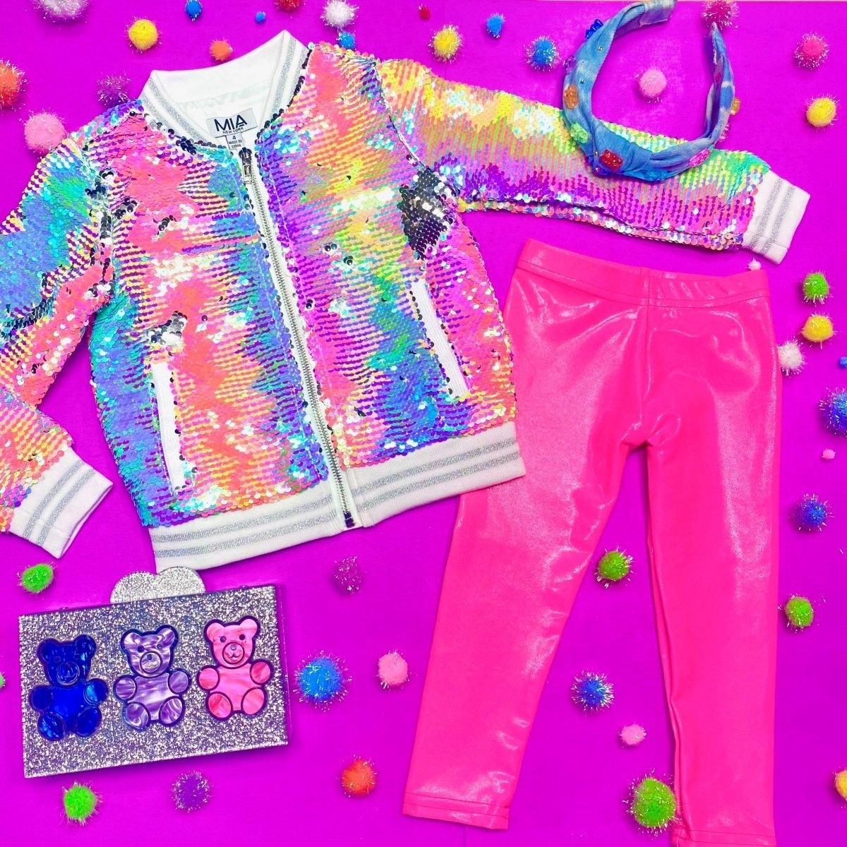 RAINBOW SEQUIN JACKET - JACKETS