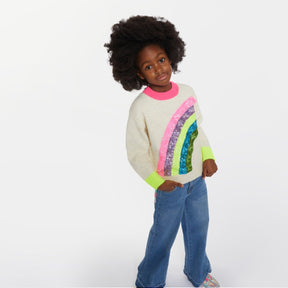 RAINBOW SEQUIN KNITTED SWEATER - BILLIEBLUSH