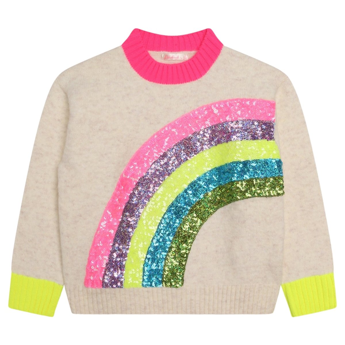 RAINBOW SEQUIN KNITTED SWEATER - BILLIEBLUSH