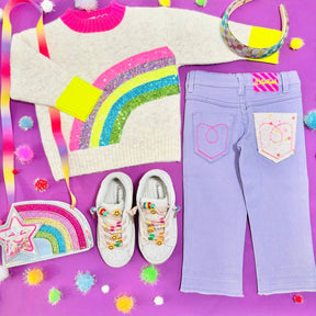 RAINBOW SEQUIN KNITTED SWEATER - BILLIEBLUSH