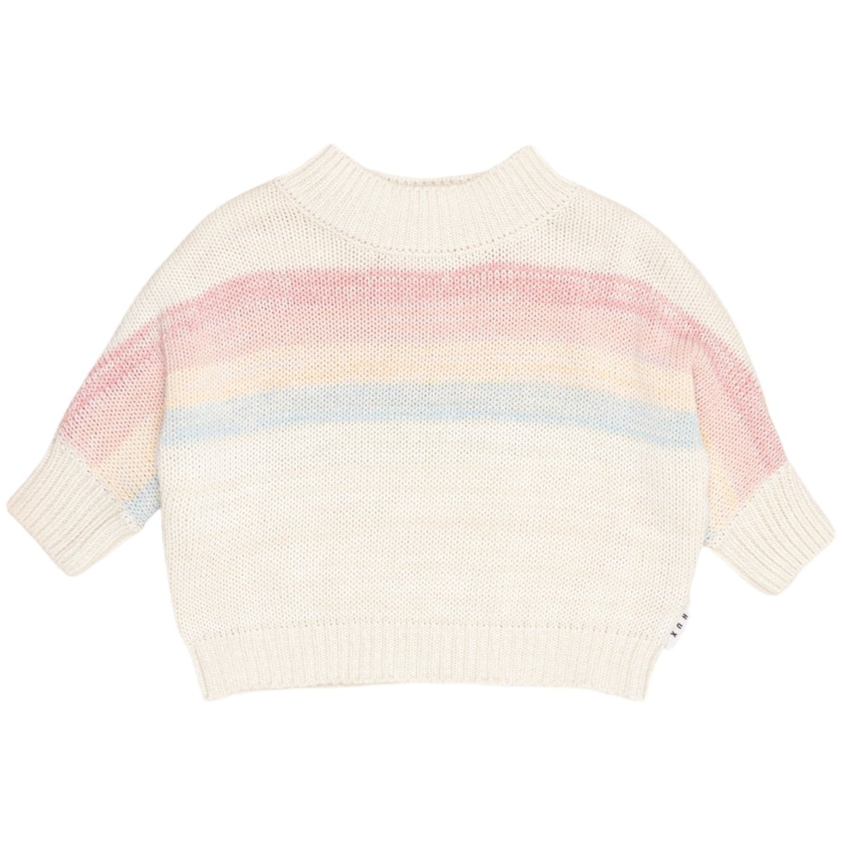 RAINBOW STRIPE KNITTED SWEATSHIRT (PREORDER) - HUXBABY