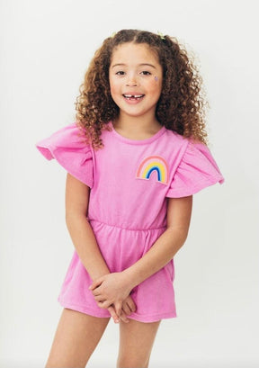 RAINBOW TERRY ROMPER - ROMPERS