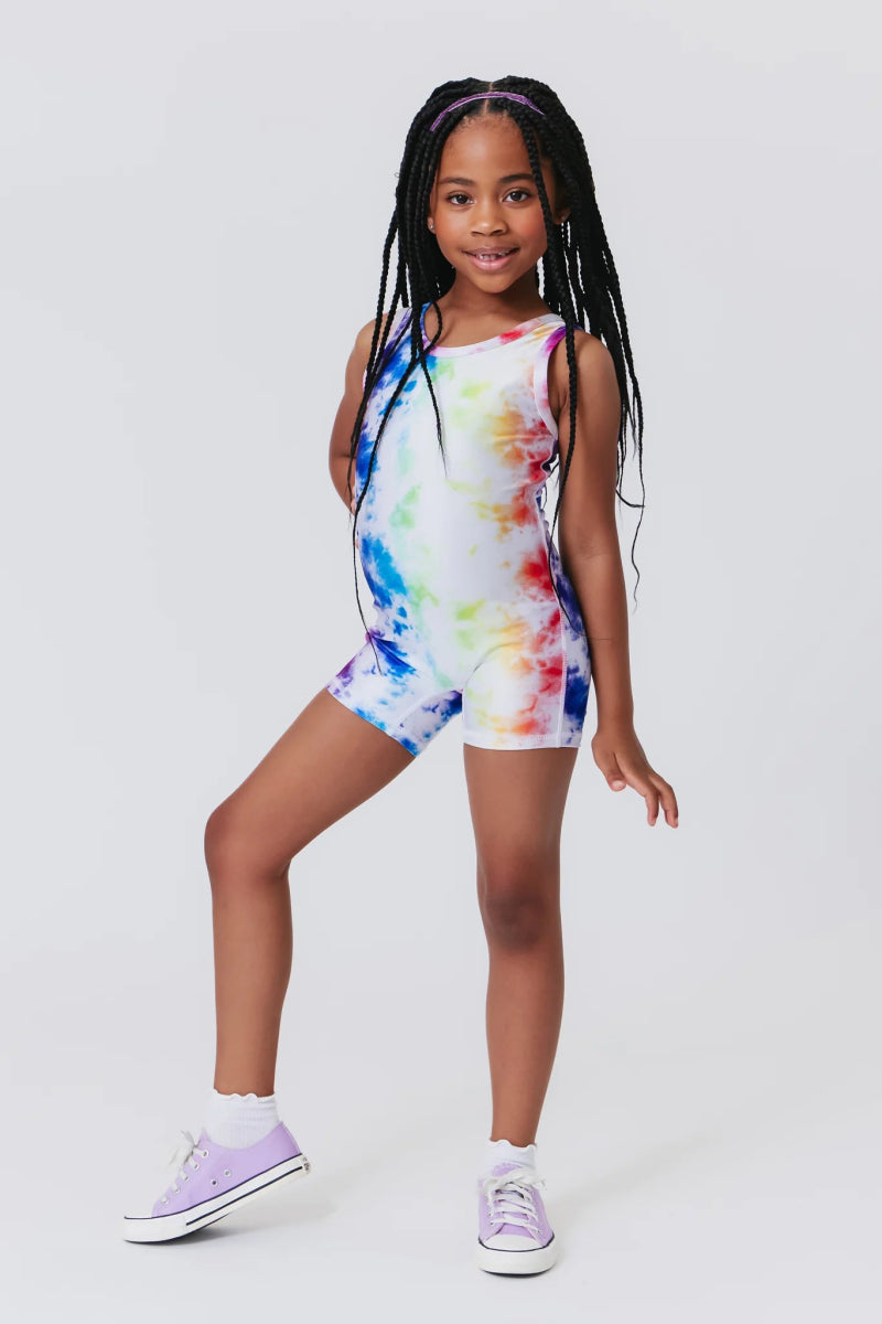 RAINBOW TIE DYE LEOTARD ROMPER