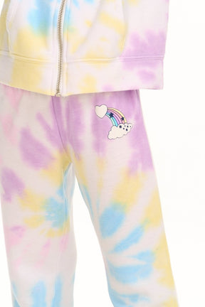 RAINBOW TIE DYE LIGHTWEIGHT SWEATPANTS (PREORDER) - CHASER KIDS