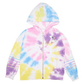 RAINBOW TIE DYE ZIP UP HOODIE - CHASER KIDS