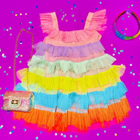 RAINBOW TUTU DRESS - DRESSES