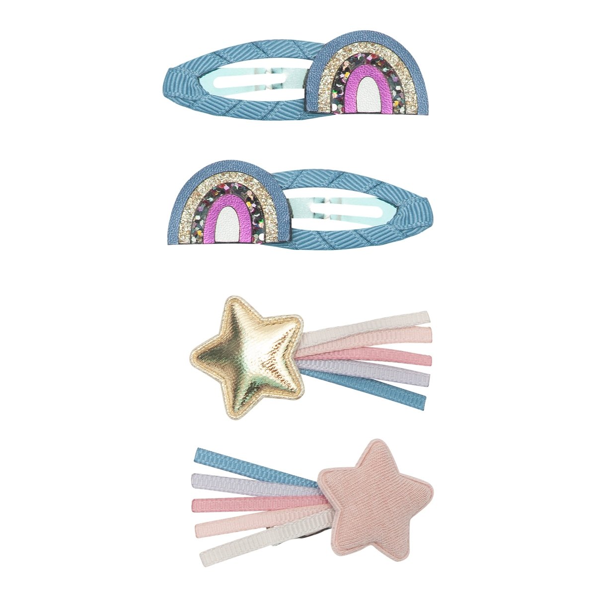 RAINBOW ZIGGY CLIPS (SET OF 4) (PREORDER) - MIMI & LULA