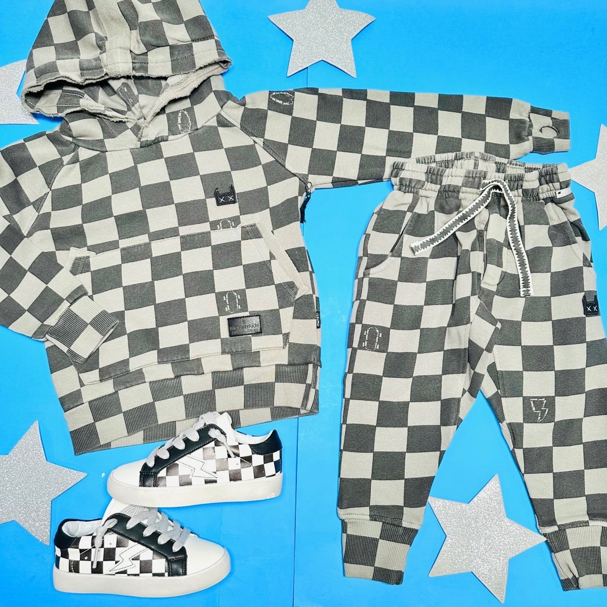 ROAD RUNNER CHECK SWEATPANTS - SWEATPANTS
