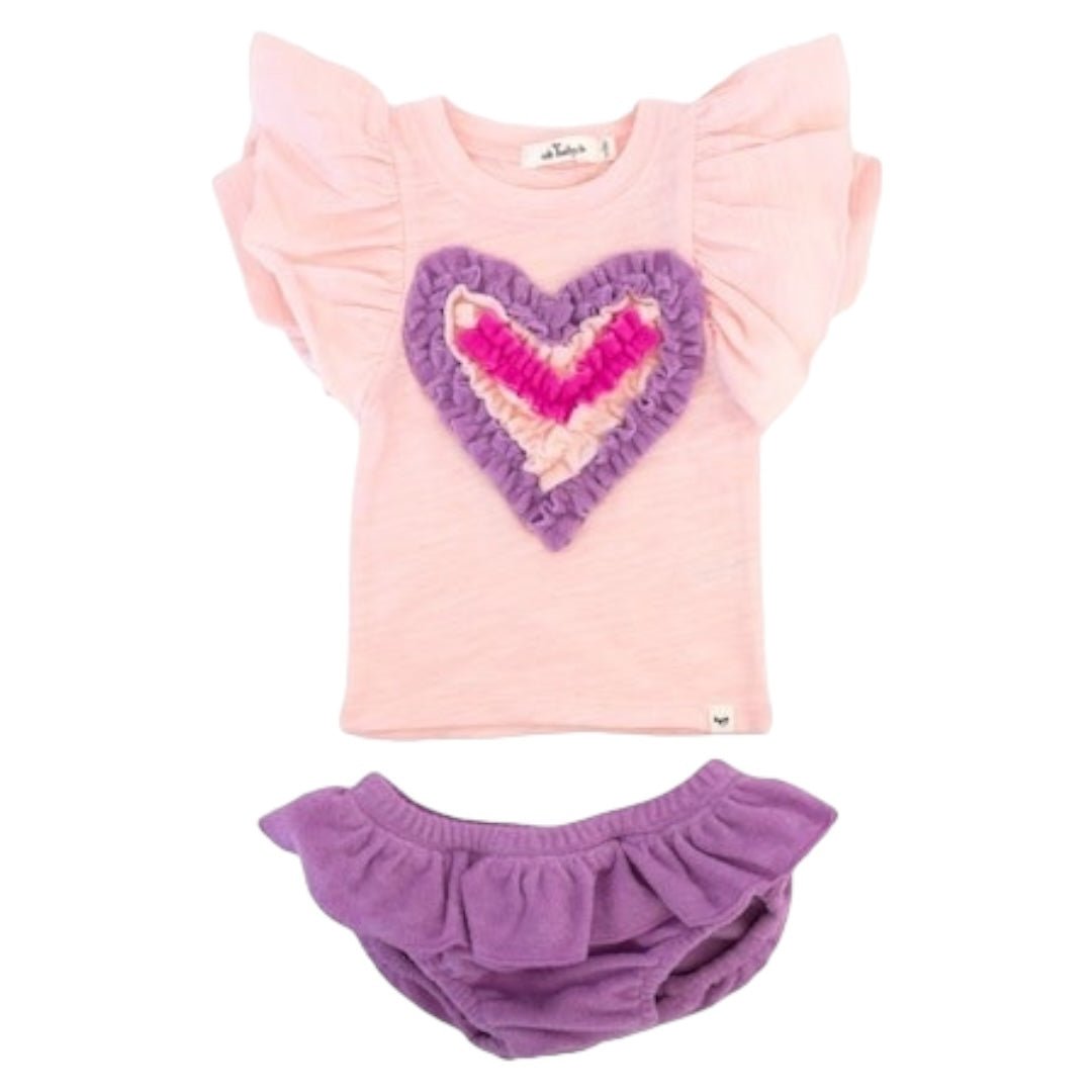 RUFFLE HEART TANK TOP AND BLOOMERS SET (PREORDER) - OH BABY!