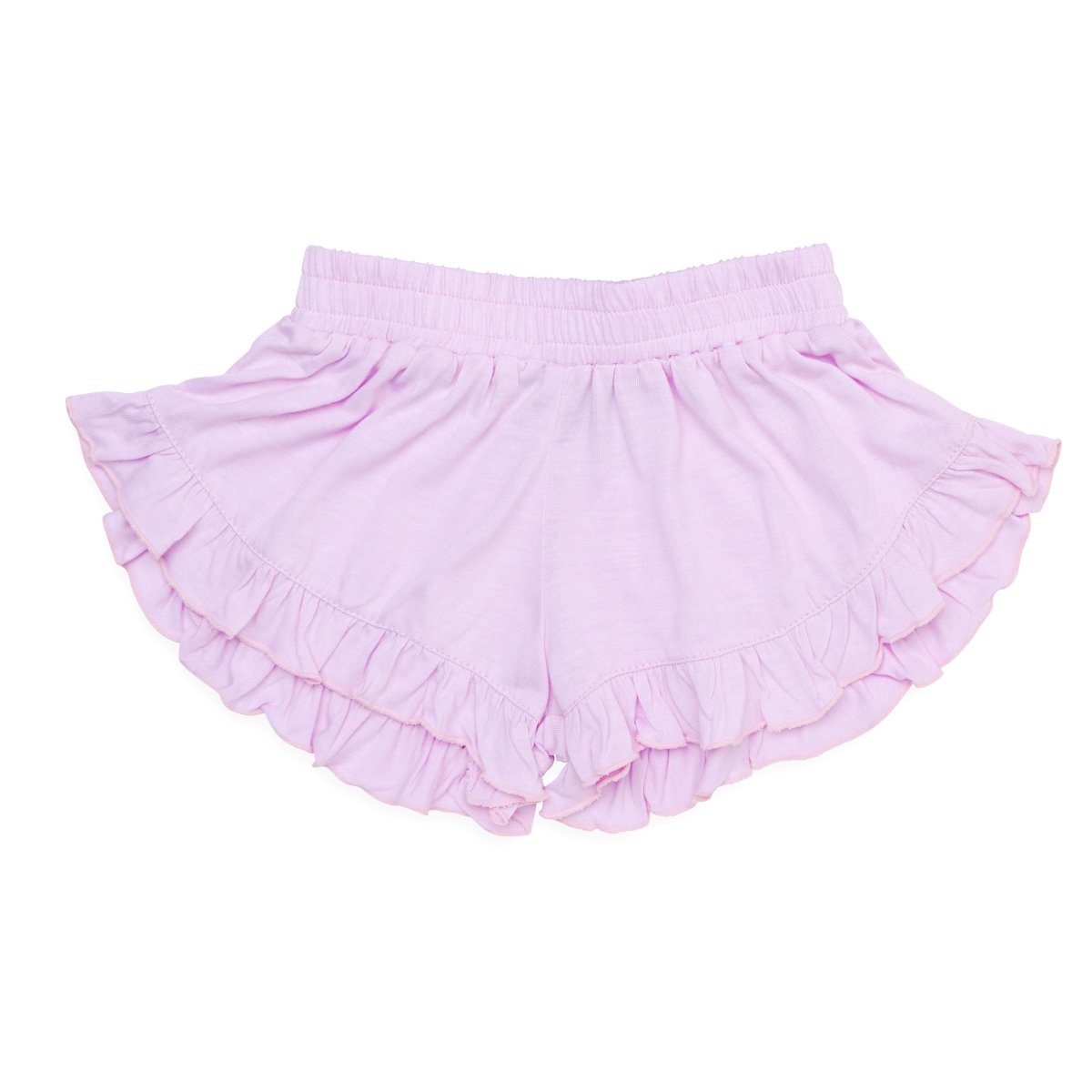 RUFFLE SOLID SHORTS - SHORTS