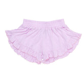 RUFFLE SOLID SHORTS - SHORTS