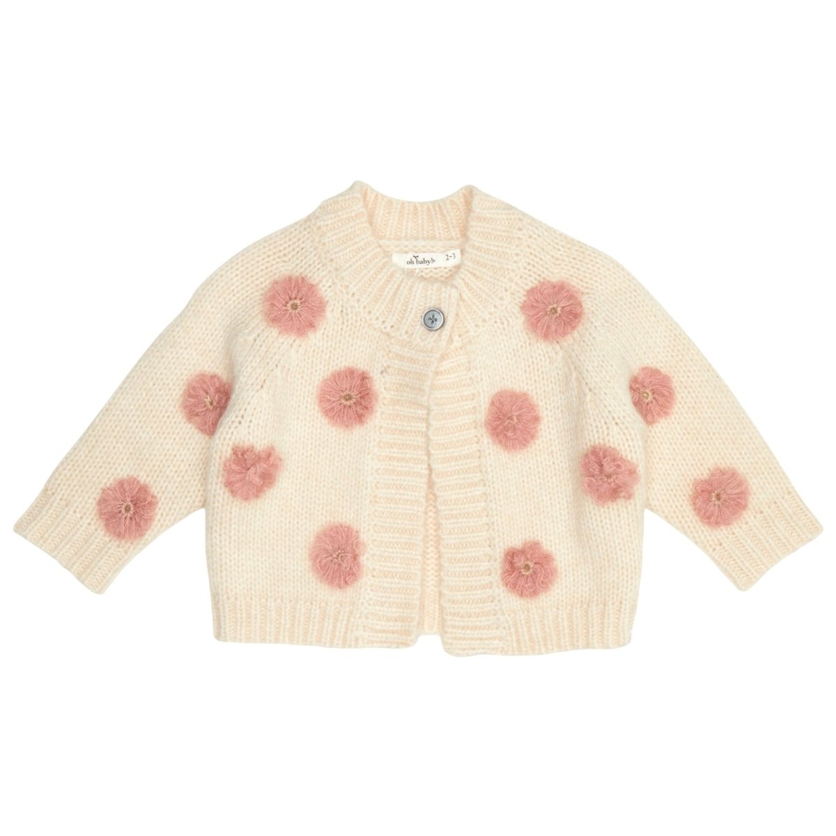 SCANDI FLORAL KNITTED CARDIGAN - OH BABY!