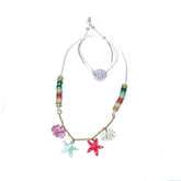 SEASHELLS PEARLIZED NECKLACE (PREORDER) - LILIES & ROSES