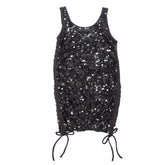 SEQUIN TIE TANK DRESS - DRESSES