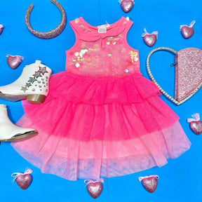 SEQUIN TOP RUFFLE TUTU DRESS - DRESSES
