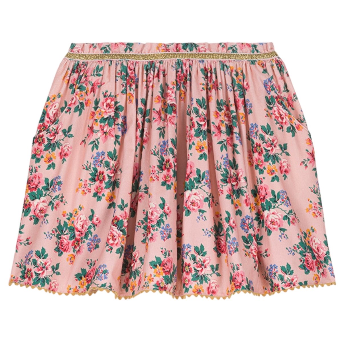 SEYLAN FLOWERS CEPHEE CORDUROY SKIRT (PREORDER) - LOUISE MISHA KIDS