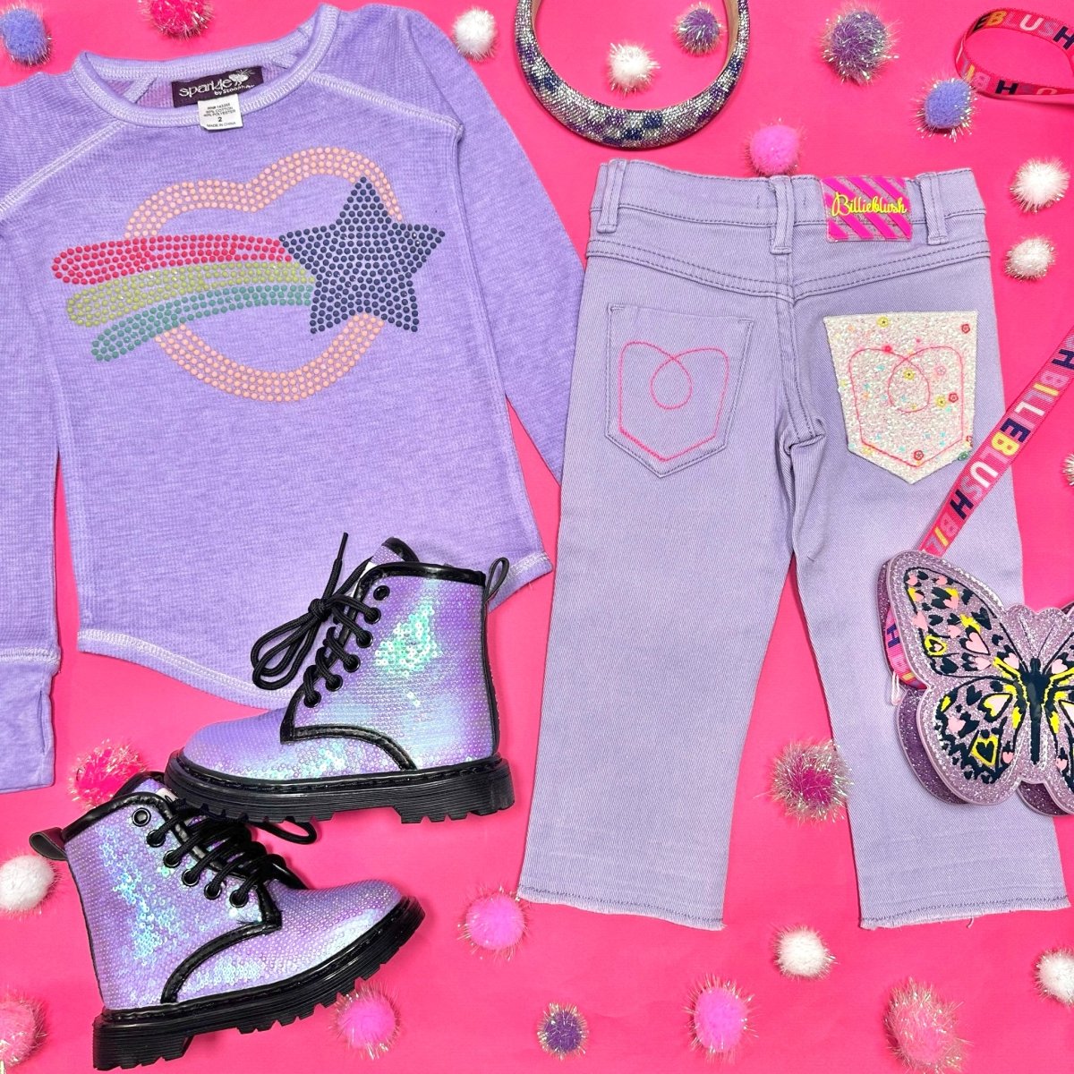 SHOOTING STAR HEART THERMAL LONG SLEEVE TSHIRT - SPARKLE BY STOOPHER