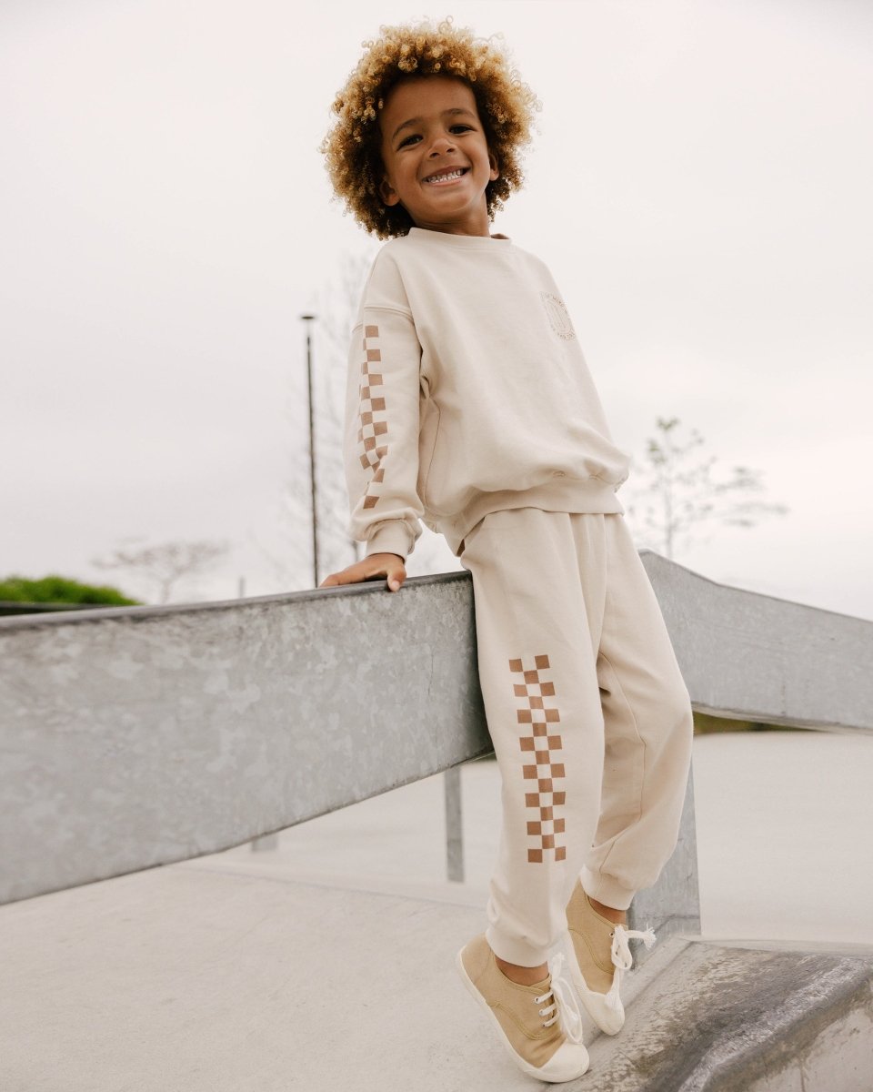 SKATE OF MIND CHECKERED SWEATPANTS - RYLEE + CRU