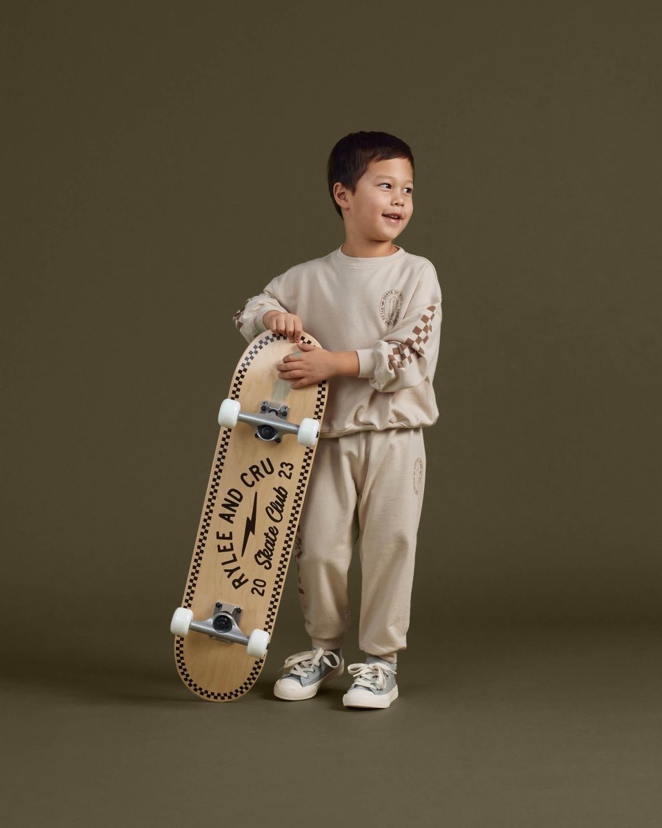 SKATE OF MIND CHECKERED SWEATPANTS - RYLEE + CRU