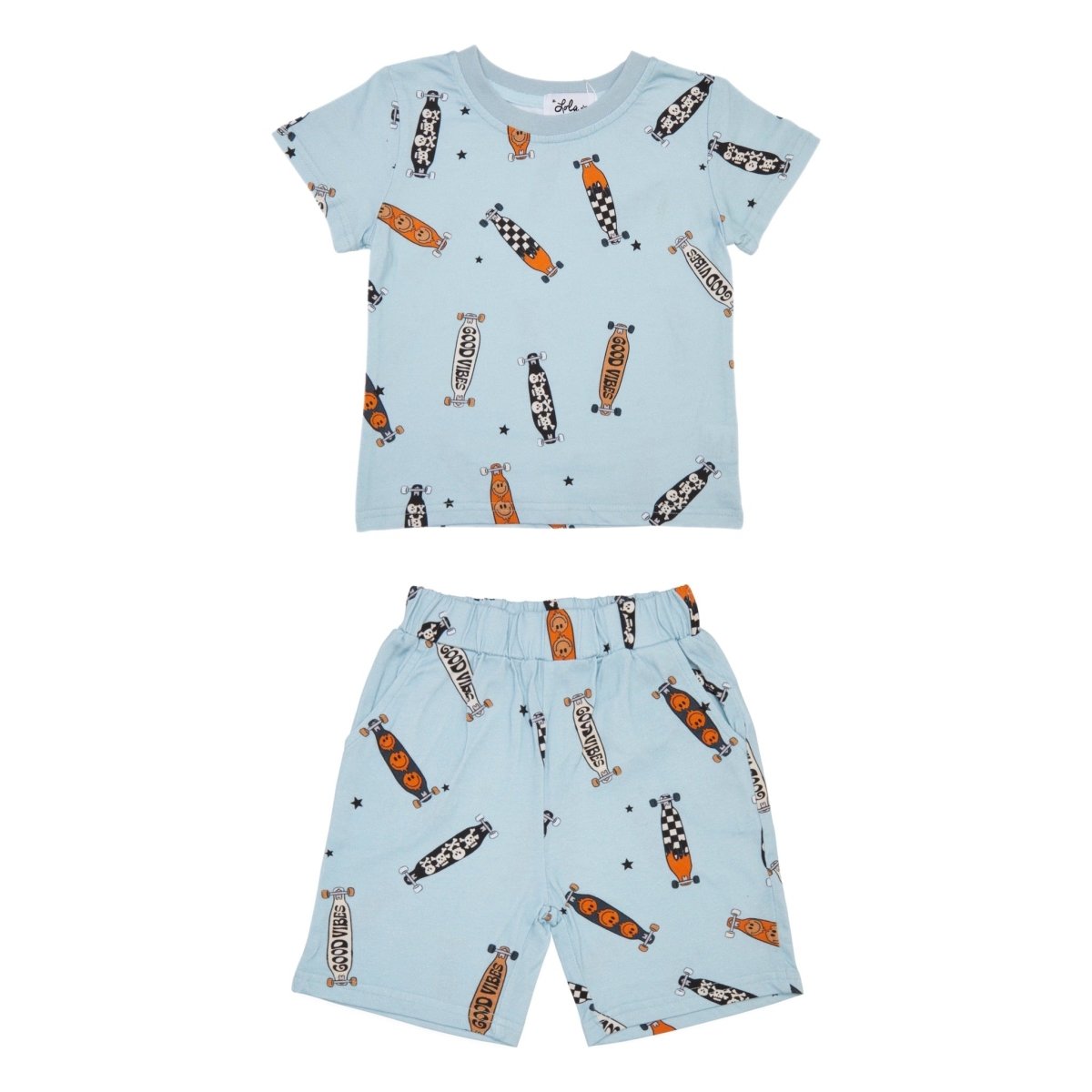 SKATEBOARD TSHIRT AND SHORTS SET - LOLA AND THE BOYS