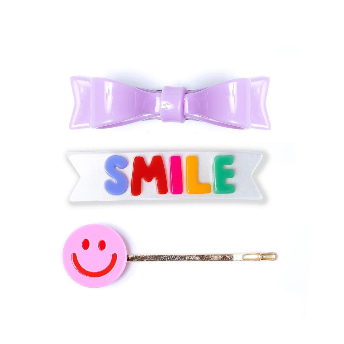 SMILE BOW ALLIGATOR CLIPS - CLIPS