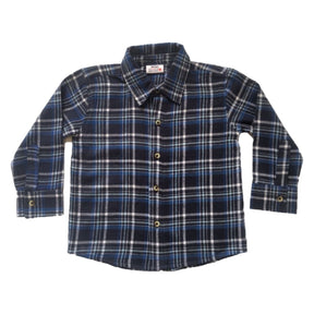 SMILEY FACE BUTTON DOWN FLANNEL - MISH MISH