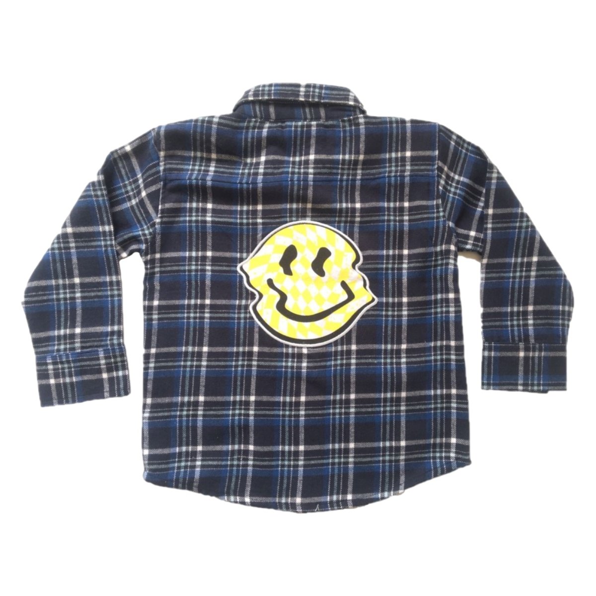 SMILEY FACE BUTTON DOWN FLANNEL - MISH MISH