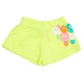 SMILEY FACE & CRYSTALS NEON SHORTS - FLOWERS BY ZOE