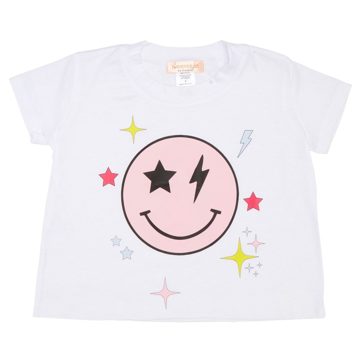 SMILEY FACE TSHIRT - SPARKLE BY STOOPHER