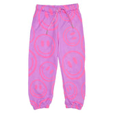 SMILEY FACE ZIP SWEATPANTS - FLOWERS BY ZOE