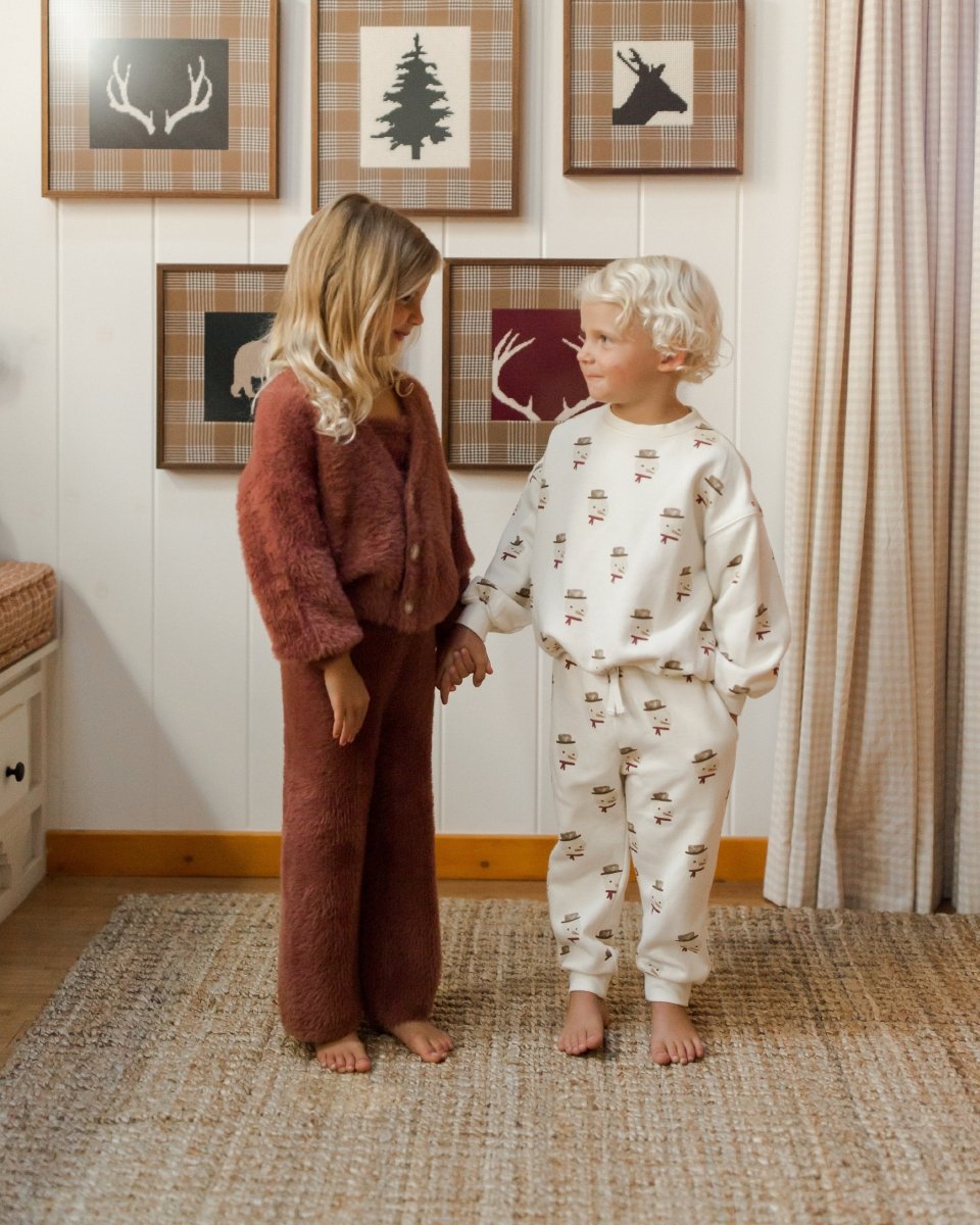 SNOWMAN SWEATSHIRT AND SWEATPANTS SET - RYLEE + CRU