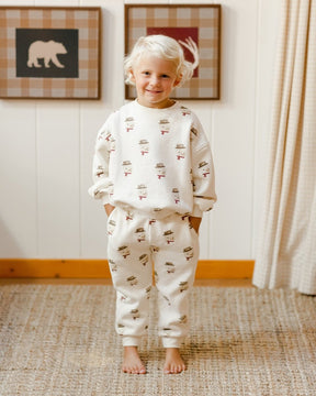 SNOWMAN SWEATSHIRT AND SWEATPANTS SET - RYLEE + CRU