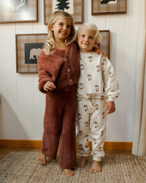 SNOWMAN SWEATSHIRT AND SWEATPANTS SET - RYLEE + CRU