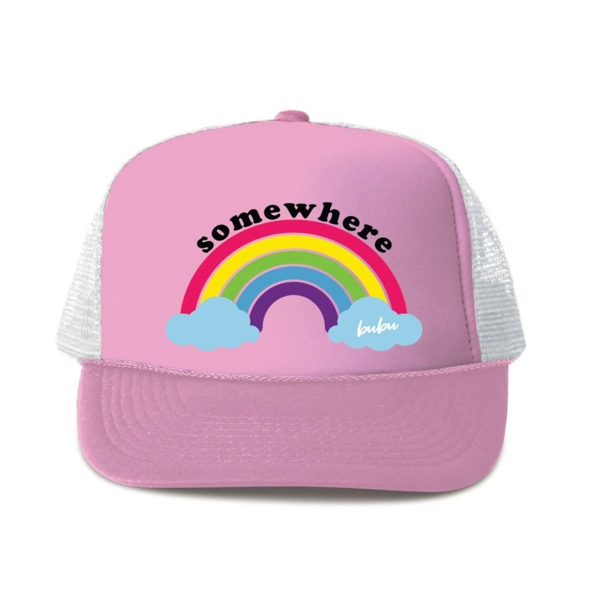 SOMEWHERE RAINBOW TRUCKER HAT - HATS