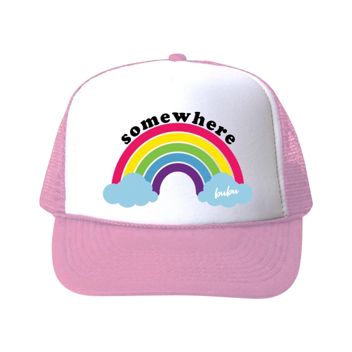 SOMEWHERE RAINBOW TRUCKER HAT - HATS