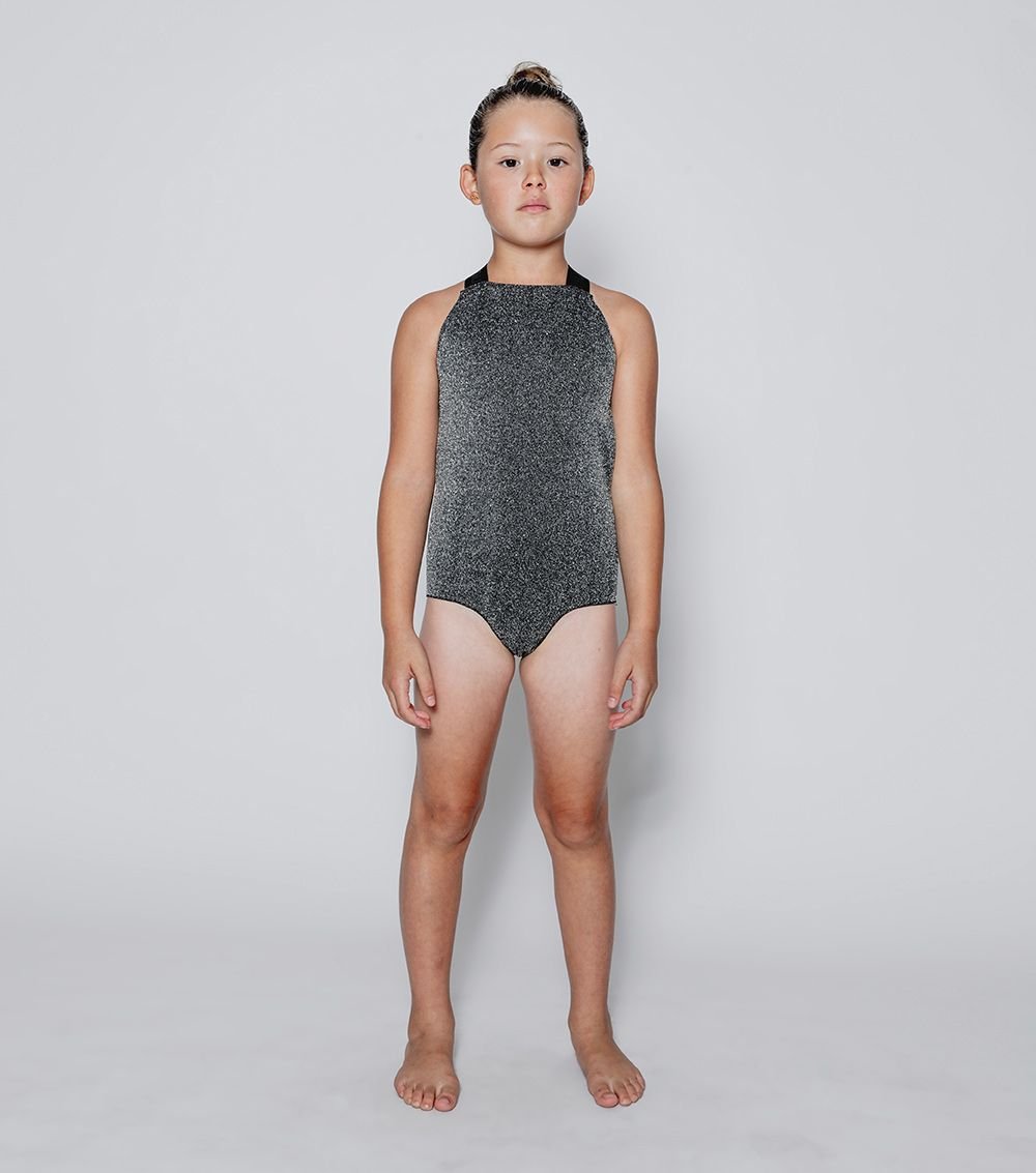 SPRINKLED SHIMMER SPORTY ONE PIECE SWIMSUIT - ONE PIECE SWIMSUIT