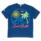 ST BARTH NEON EMBROIDERED TSHIRT - MC2 SAINT BARTH KIDS