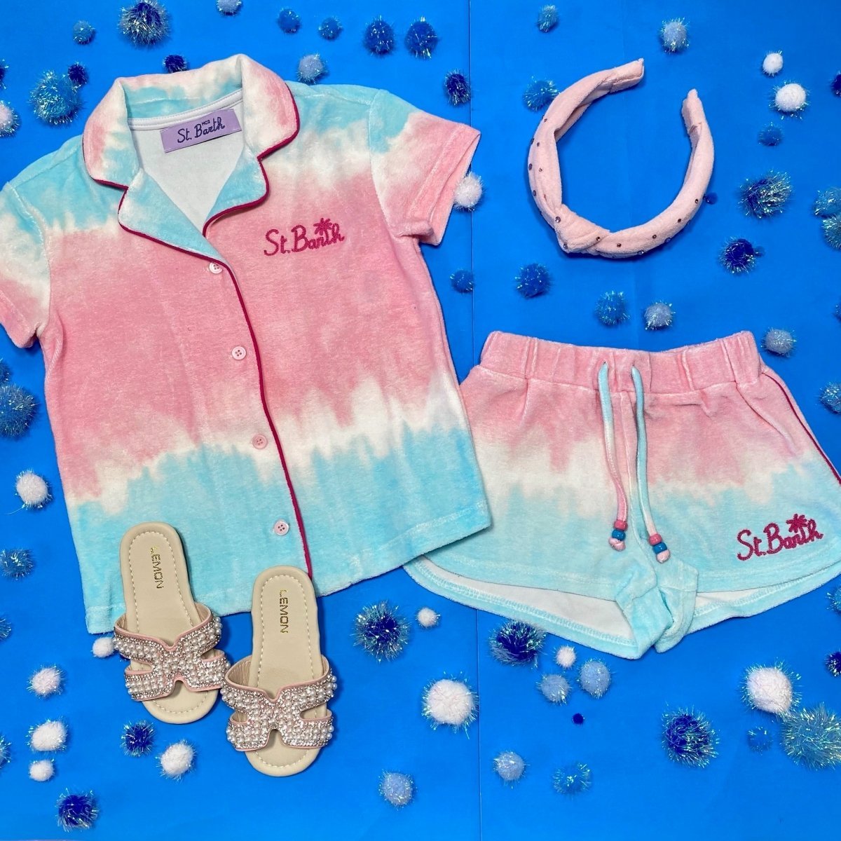 ST BARTH TERRY TIE DYE SHORTS - SHORTS