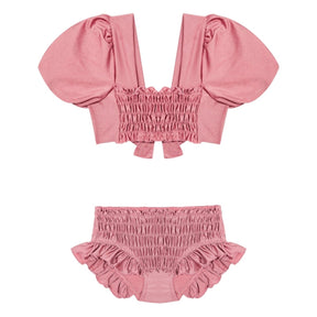 ST TROPEZ PUFF SLEEVE TWO PIECE BIKINI - TWO PIECE BIKINI