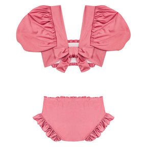 ST TROPEZ PUFF SLEEVE TWO PIECE BIKINI - TWO PIECE BIKINI