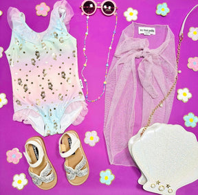 STAR MERMAID ONE PIECE SWIMSUIT - HUXBABY