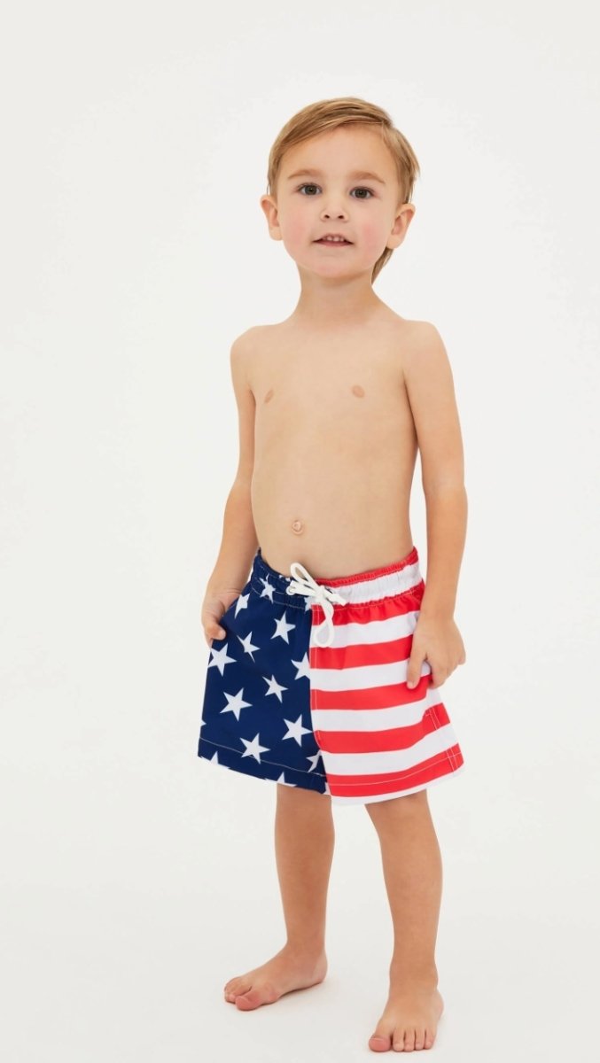 STAR SPANGLED SWIM TRUNKS - BEACH RIOT