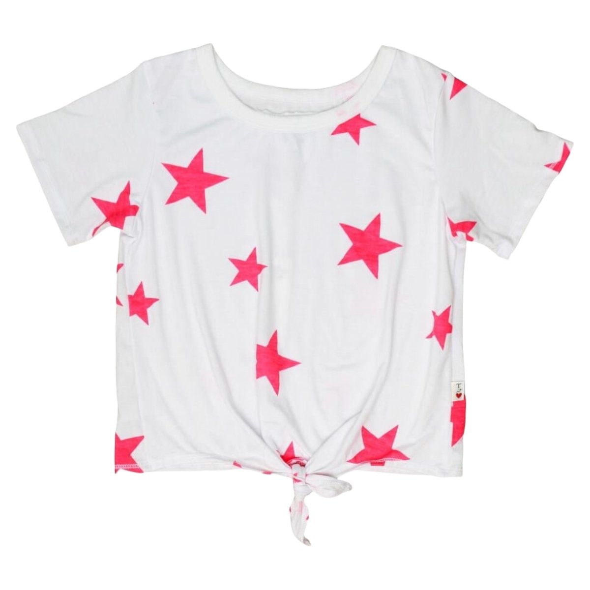 STARS TIE FRONT TSHIRT - SHORT SLEEVE TOPS