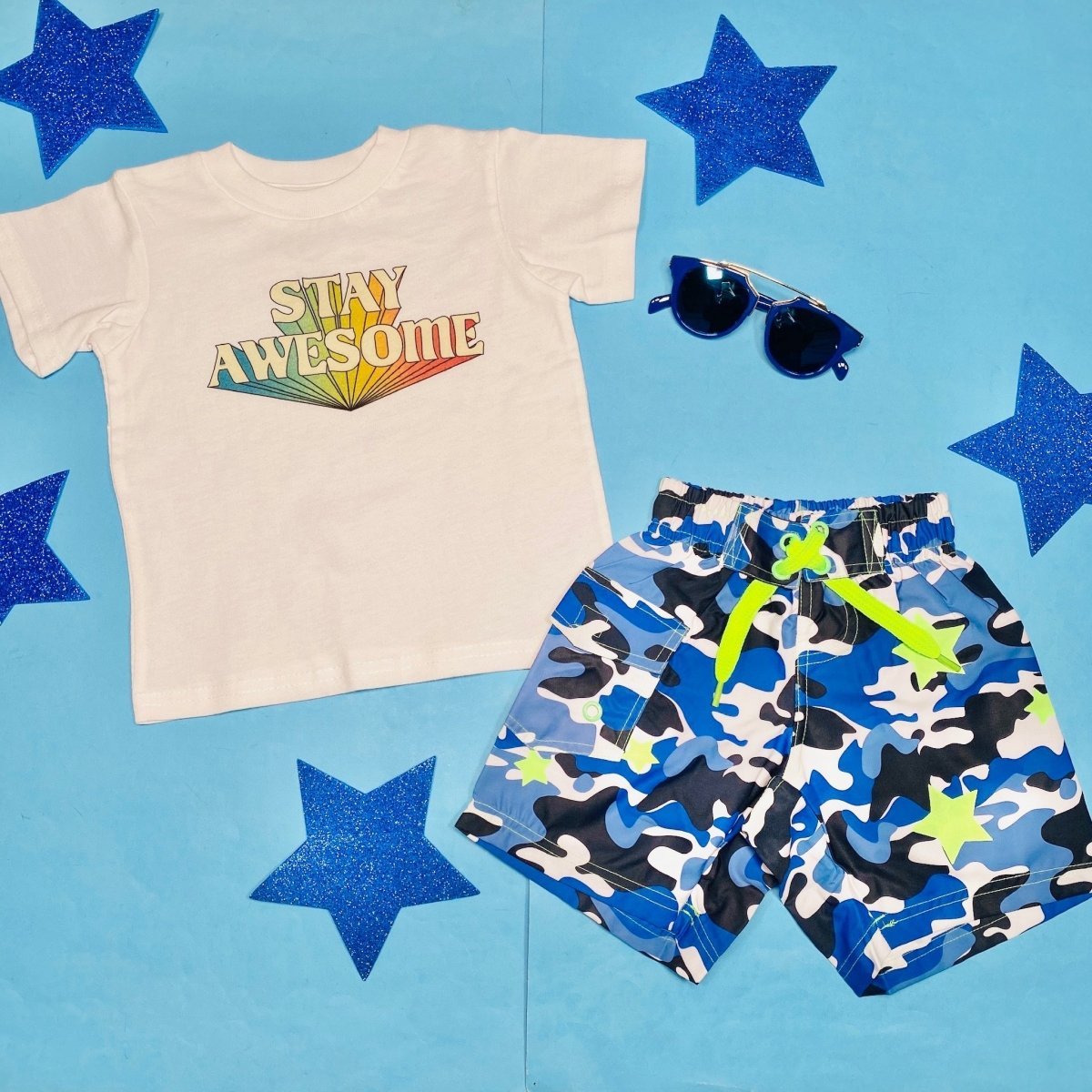 STAY AWESOME TSHIRT - SHORT SLEEVE TOPS