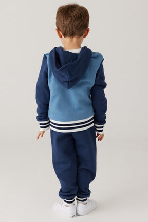 STRIPE COLORBLOCK ZIP UP HOODIE (PREORDER) - SOL ANGELES KIDS