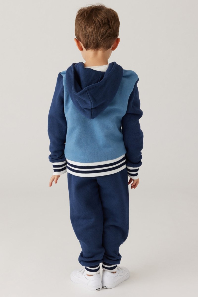 STRIPE COLORBLOCK ZIP UP HOODIE (PREORDER) - SOL ANGELES KIDS